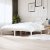 Estructura de cama madera maciza de pino blanco 200x200 cm 1