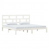 Estructura de cama madera maciza de pino blanco 200x200 cm 3