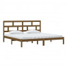 Estructura de cama madera maciza de pino marrón miel 200x200 cm 3
