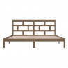 Estrutura de cama 200x200 cm pinho maciço castanho mel 5