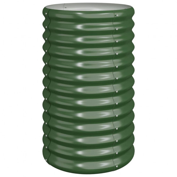 Vaso/floreira de jardim aço revestido a pó 40x40x68 cm verde M 2