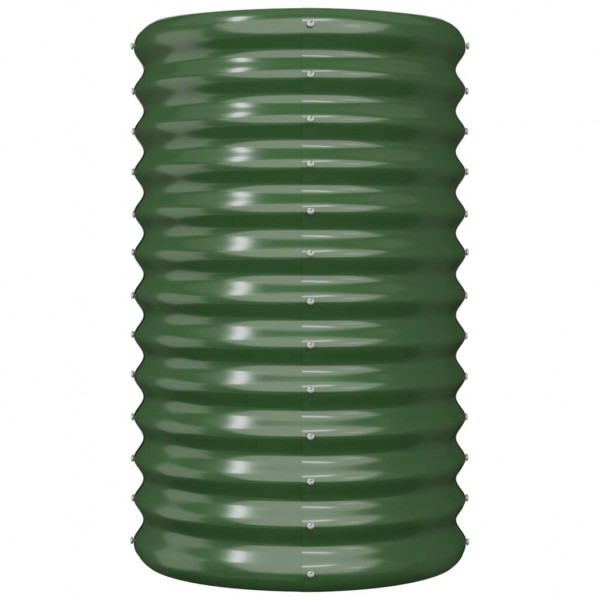 Vaso/floreira de jardim aço revestido a pó 40x40x68 cm verde M 3
