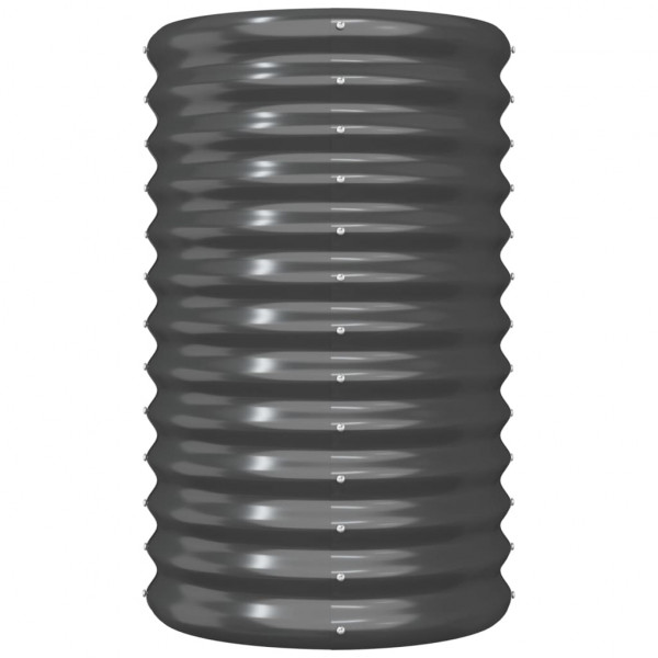 Vaso/floreira de jardim aço revestido a pó 40x40x68cm antracite M 3