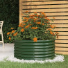 Vaso/floreira de jardim aço revestido a pó 80x80x36 cm verde 1