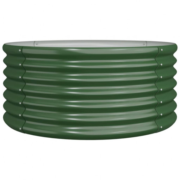 Vaso/floreira de jardim aço revestido a pó 80x80x36 cm verde M 2