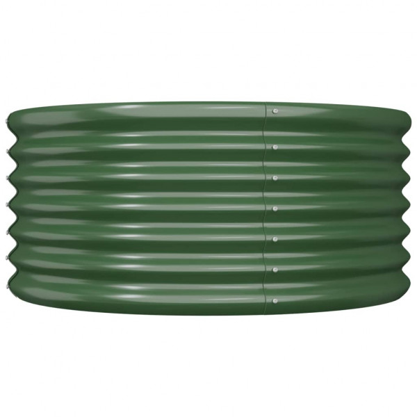 Vaso/floreira de jardim aço revestido a pó 80x80x36 cm verde M 3