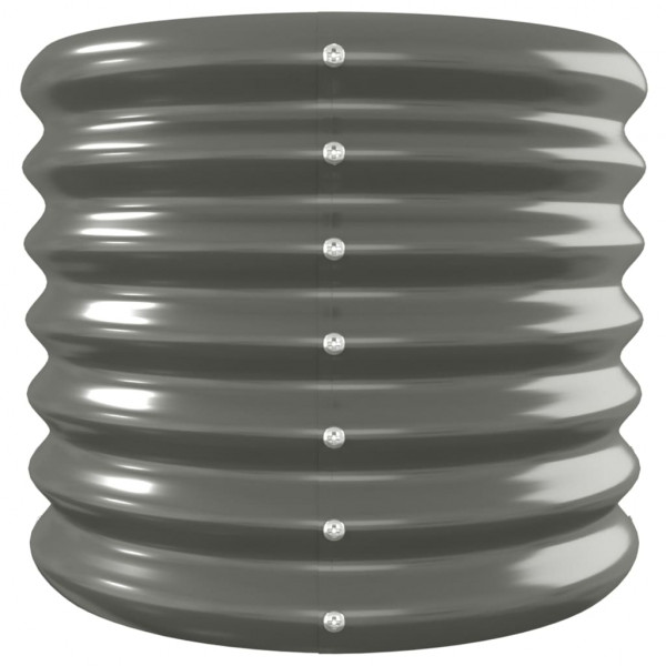 Jardinera arriate acero recubrimiento polvo gris 260x40x36 cm M 4