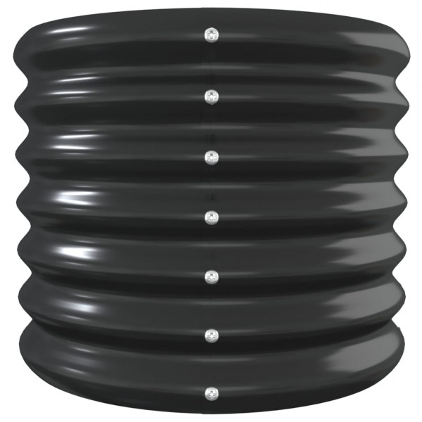 Canteiro elevado jardim 260x40x36 aço revestido a pó antracite M 4