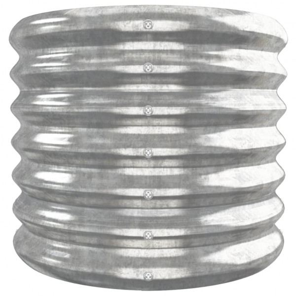 Jardinera arriate acero recubrimiento polvo plata 260x40x36 cm M 4