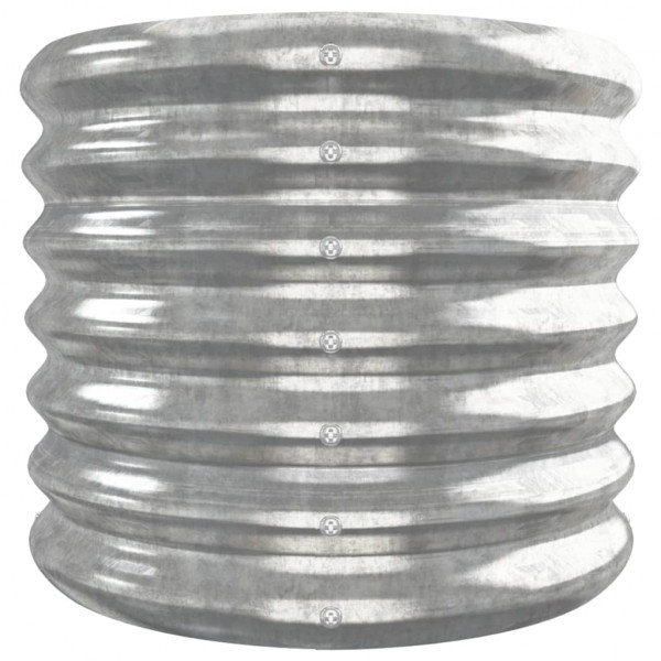 Jardinera arriate acero recubrimiento polvo plata 332x40x36 cm M 4