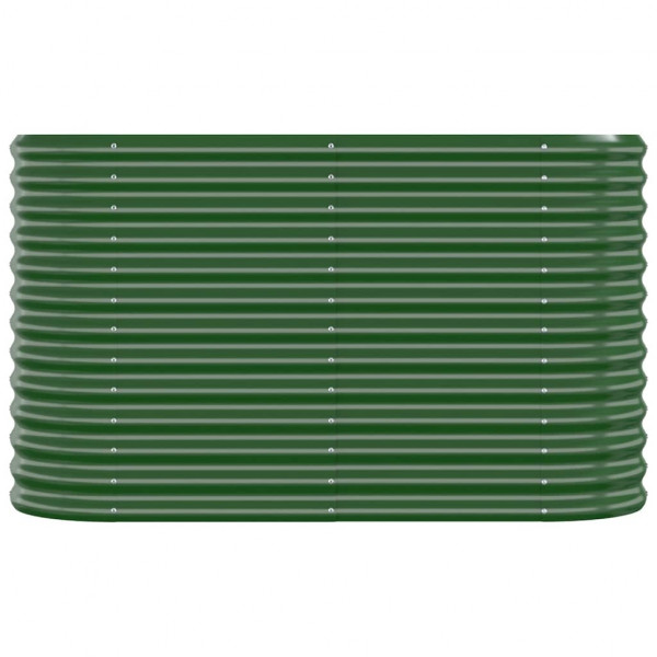 Jardinera arriate acero recubrimiento polvo verde 114x40x68 cm M 3