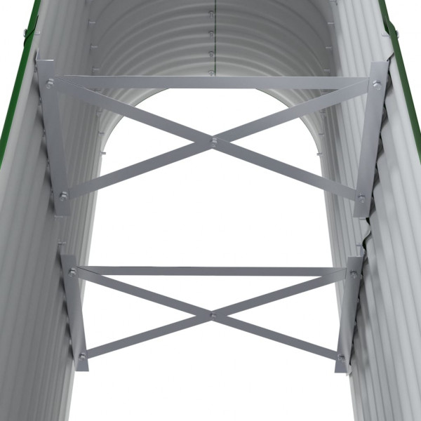 Jardinera arriate acero recubrimiento polvo verde 114x40x68 cm M 5