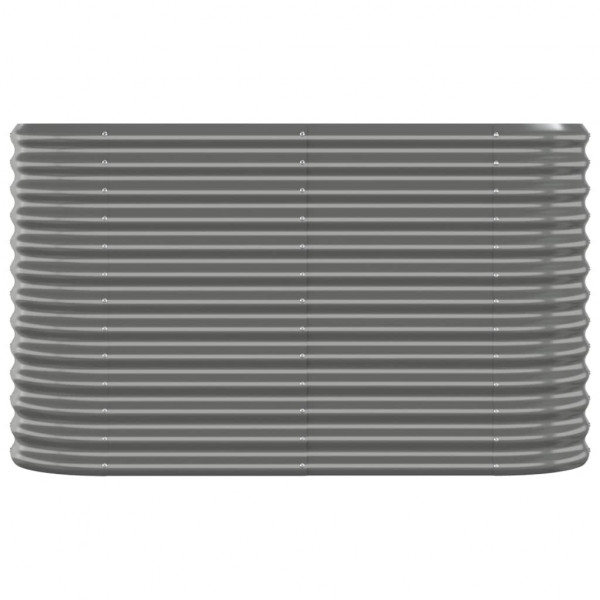 Jardinera arriate acero recubrimiento polvo gris 114x40x68 cm M 3