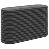 Canteiro elevado jardim 114x40x68 aço revestido a pó antracite 2