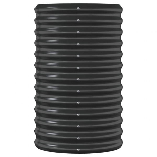Canteiro elevado jardim 114x40x68 aço revestido a pó antracite M 4