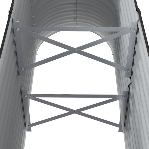 Canteiro elevado jardim 114x40x68 aço revestido a pó antracite M 5