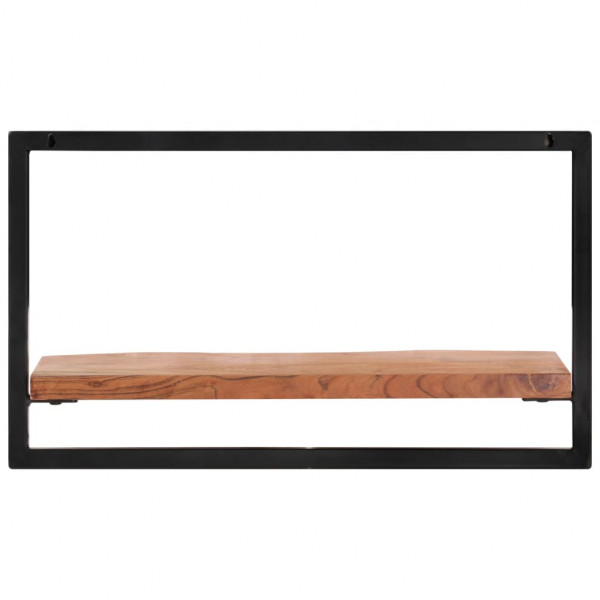 Estantes de pared 2 unidades madera maciza acacia 60x25x35 cm M 3