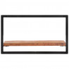 Prateleiras de parede 2 pcs 60x25x35 cm acácia maciça e aço 3
