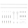 Kit de ferragens para porta deslizante 200 cm aço branco 4