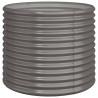 Vaso/floreira de jardim aço revestido a pó 80x80x68 cm cinza 2