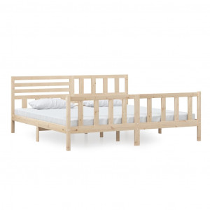 Estructura de cama de madera maciza 200x200 cm H
