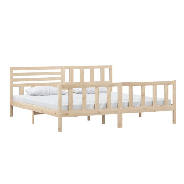 Estructura de cama de madera maciza 200x200 cm M 3