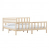 Estructura de cama de madera maciza 200x200 cm 3