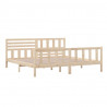 Estructura de cama de madera maciza 200x200 cm 4