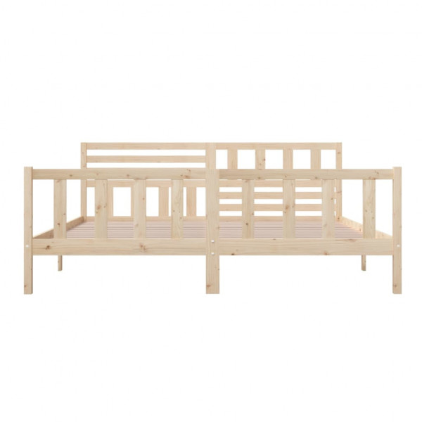 Estructura de cama de madera maciza 200x200 cm M 5