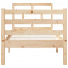 Estructura de cama individual madera maciza 75x190 cm 4