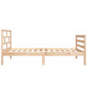 Estructura de cama individual madera maciza 75x190 cm 5