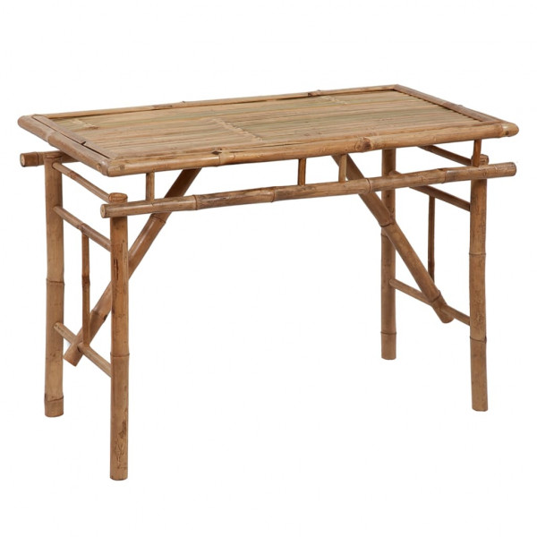 Mesa plegable de jardín de bambú 115x50x75 cm D