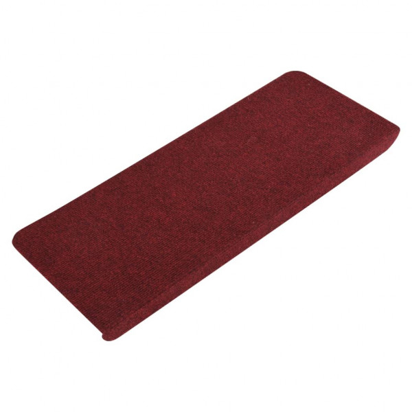 Alfombrilla autoadhesiva de escalera 15 uds rojo 65x24.5x3.5 cm M 4