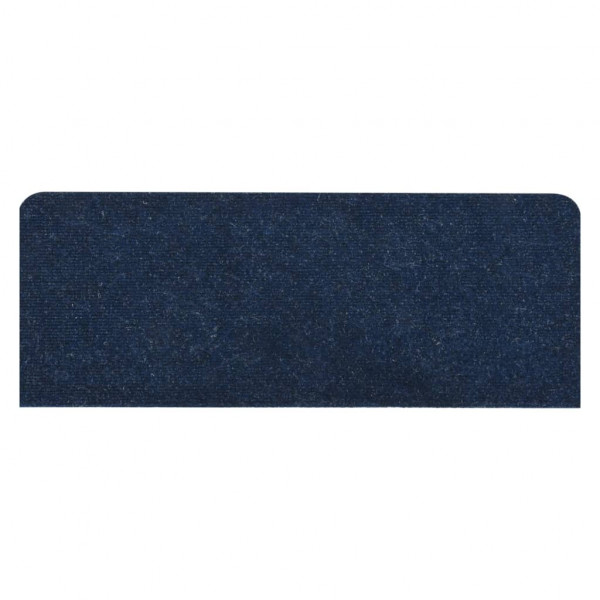 Alfombrilla autoadhesiva de escalera 15 uds azul 65x24.5x3.5 cm M 5