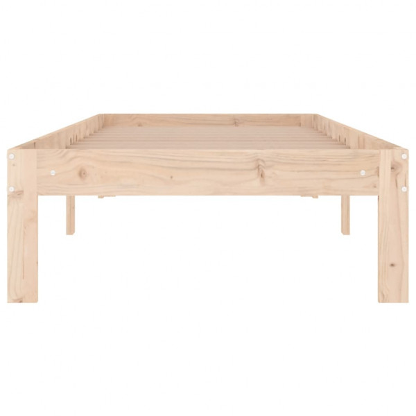 Estructura de cama madera maciza individual 75x190 cm M 4