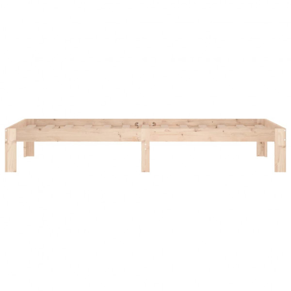 Estructura de cama madera maciza individual 75x190 cm M 5
