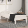Estrutura cama pequena solteiro 75x190 cm madeira maciça branco 1