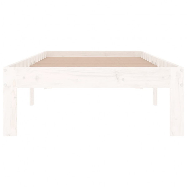 Estructura de cama madera maciza individual pequeña 75x190 cm M 4