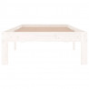 Estrutura cama pequena solteiro 75x190 cm madeira maciça branco 4