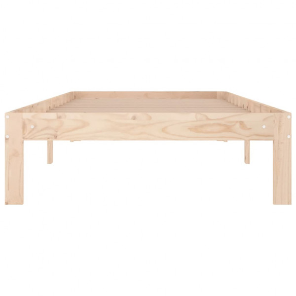 Estructura de cama madera maciza individual 90x190 cm M 4
