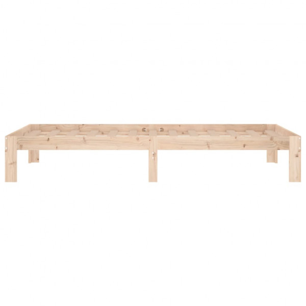 Estructura de cama madera maciza individual 90x190 cm M 5