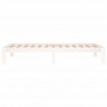 Estrutura de cama solteiro 90x190 cm madeira maciça branco 5
