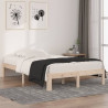 Estructura de cama madera maciza pequeña doble 120x190 cm 1