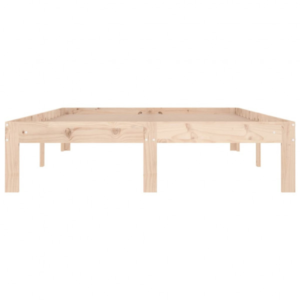 Estructura de cama madera maciza pequeña doble 120x190 cm M 4