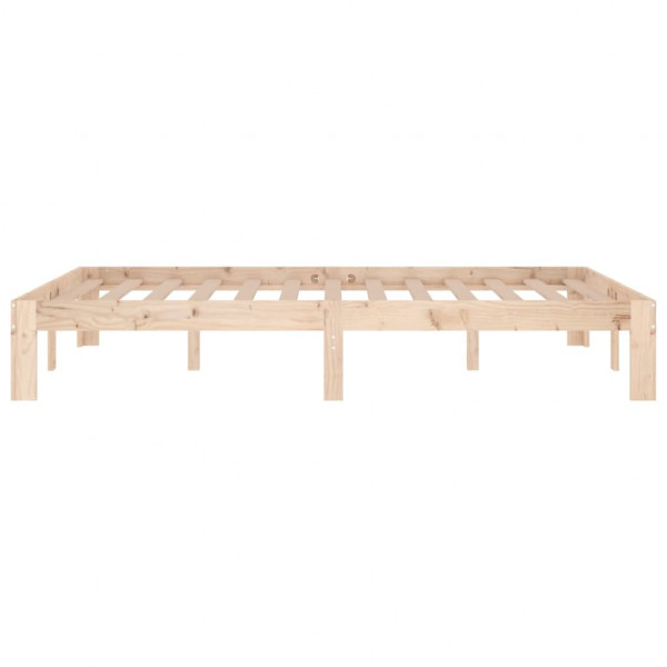 Estructura de cama madera maciza pequeña doble 120x190 cm M 5