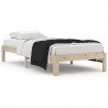Estructura de cama de madera maciza de pino 90x200 cm 2