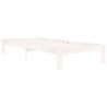 Estrutura de cama 90x200 cm pinho maciço branco 4