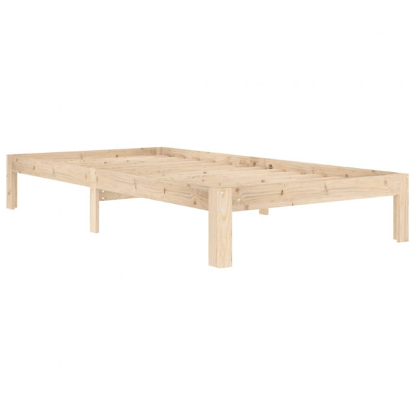 Estructura de cama madera maciza de pino 100x200 cm M 4