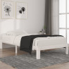 Estructura de cama madera maciza de pino blanco 100x200 cm 1