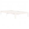 Estrutura de cama 100x200 cm pinho maciço branco 4
